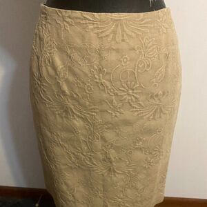 Judith Hart Petite Vintage Tan Pencil skirt, size 14P